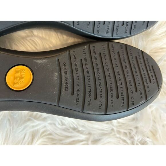 Samuel Hubbard size 8 EUC pewter freedom dance leather ballet flat women Msrp $2 - Picture 6 of 10